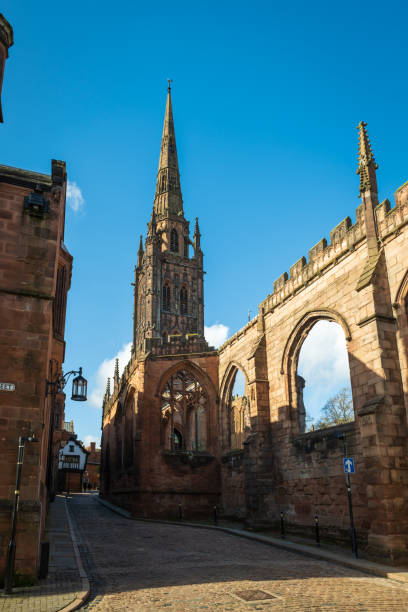 istock Coventry's medieval cathedral ruins in England UK 1443842452