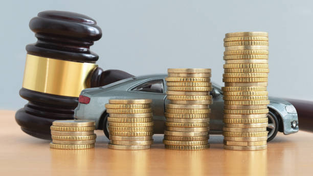 istock Car under the auction hammer 1443844473