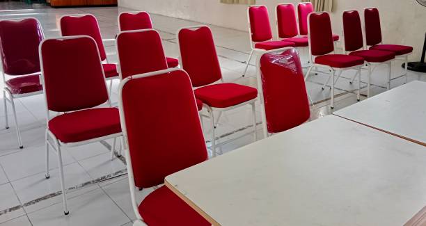 istock chairs neatly arranged for meetings 1443846413