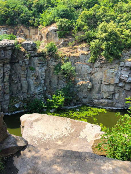 istock Steep cliffs and green water in Bakota 1443848089