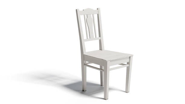 istock White wooden chair isolated over white, with clipping path 1443848470