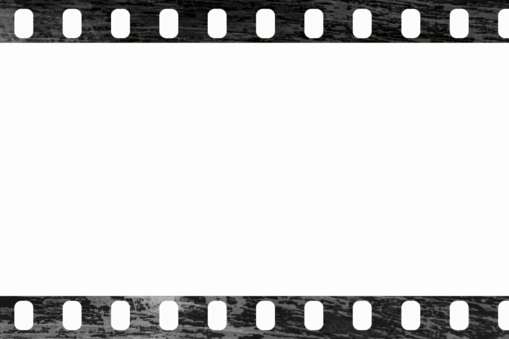 Blurred White Grunge Filmstrip Background with Space for Text.