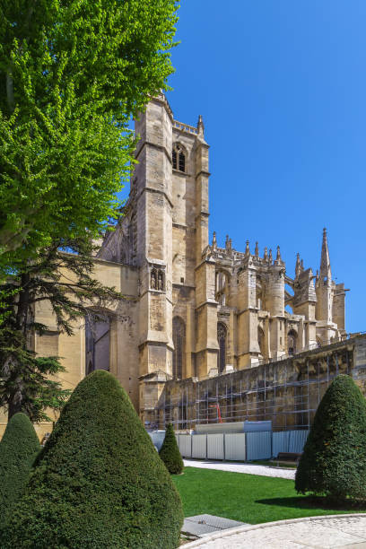 Narbonne Cathedral, France Narbonne Cathedral is a Roman Catholic church located in the town of Narbonne, France. narbonne stock pictures, royalty-free photos & images