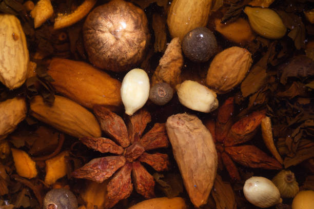 istock Fragrant Christmas drink with star anise Nutmeg raisin cardamom citrus 1443855340