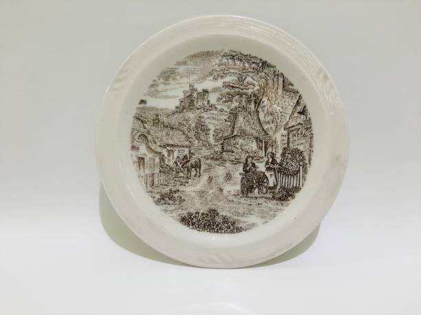 istock Antique Plate with Beautiful Painting 1443860508
