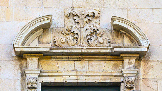 Architecture details of the government building in the city of Alicante, Spain