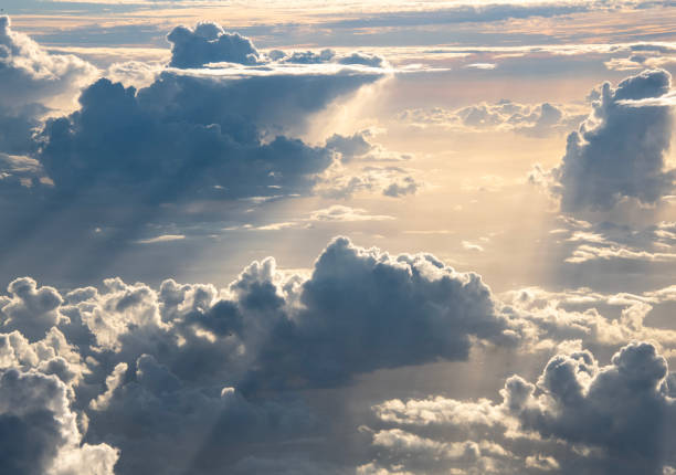Above the storm 1 Dramatic cloud formations taken from an aircraft above a thunderstorm. robert michaud stock pictures, royalty-free photos & images