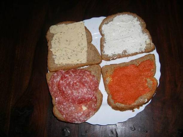 istock Brown sandwiches with toppings 1443871348