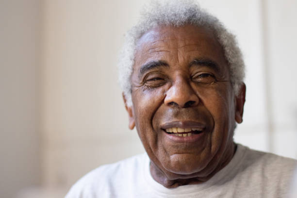 istock Close-up of elderly mans face 1443890202