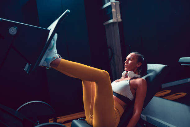 istock Pressing Exercises In Gym Done By Female Athlete 1443891323