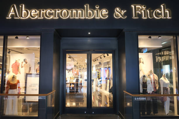 Abercrombie & Fitch (A&F) clothing retail store Beijing,China-September 14th 2022: facade of Abercrombie & Fitch (A&F) retail store. American clothing brand abercrombie fitch stock pictures, royalty-free photos & images