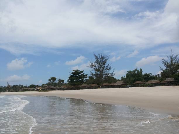 istock Beautiful beach view at Rambak Beach Bangka Island 1443894620