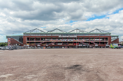Hamburg - June 16, 2022: Millentor Stadium in Hamburg
