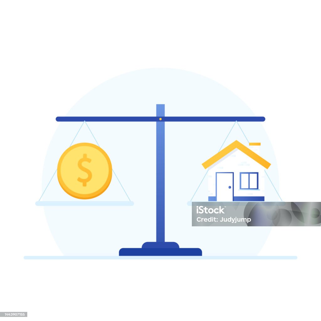 Gold Coin And House Logo Design Coin Cartoon Vector On Blue Background Gold Coin And House Logo Design Coin Cartoon Vector On Blue Background