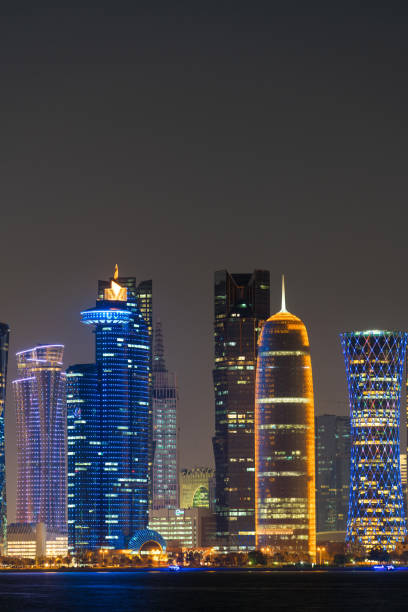 istock Doha skyline at dusk, Doha, Qatar 1443908682