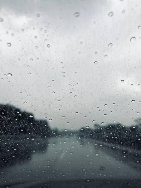 istock Water on glasses from rain 1443911940