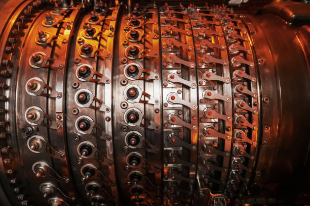 istock Element of a high-tech Gas turbine with a reactive fuel supply system 1443913585