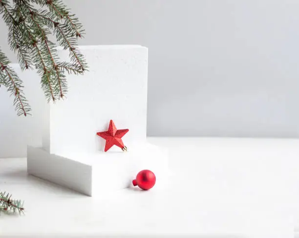 Christmas background. Festive Christmas background. New Year and still life. Banner. copy space