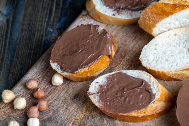 istock chocolate butter spread on a baguette, close up 1443914620