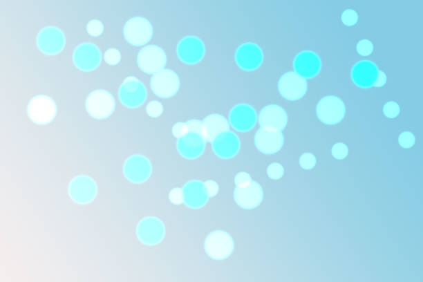 Abstract Blue bokeh background with soft blur bokeh light effect, background bokeh