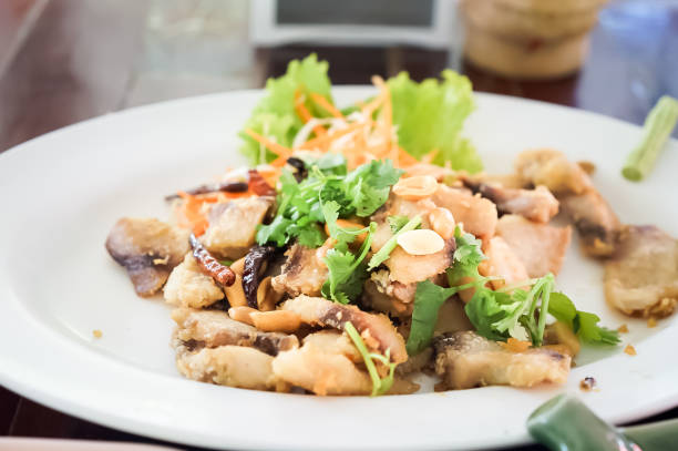 istock Deep fried pork belly is a very easy dish to make but it does offer the unstoppable eating when trying. 1443915518