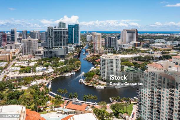 Aerial Drone Shot Stock Photo - Download Image Now - Fort Lauderdale, Florida - US State, Miami