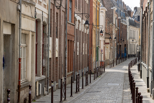 streets in Lille, a town in northern France; Lille, France