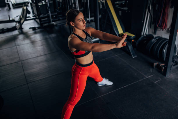 istock Fit young woman exercising 1443921874