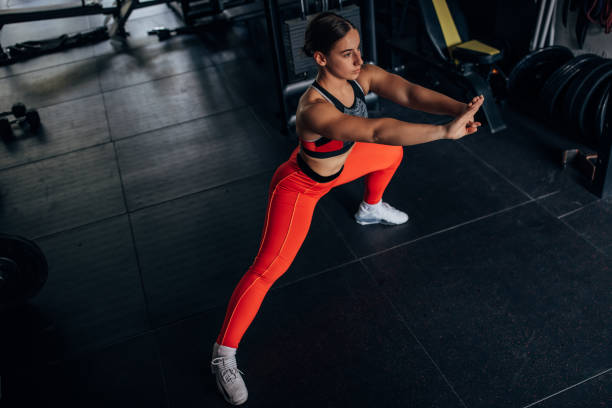 istock Fit young woman exercising 1443921904