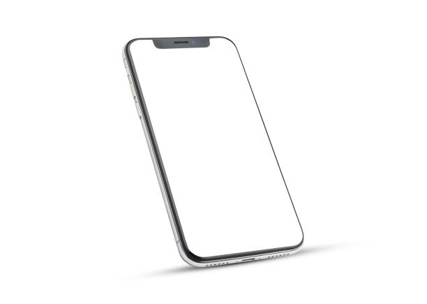 istock Mobile smart phone on white background technology, Mobile phone screen mockup design on isolate with clipping path 1443928002