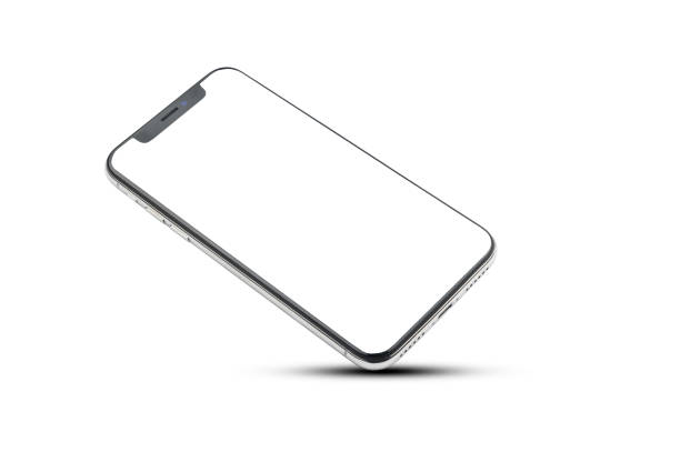istock Mobile smart phone on white background technology, Mobile phone screen mockup design on isolate with clipping path 1443928005