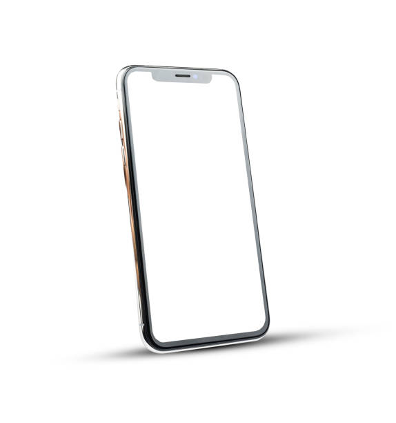 istock Mobile smart phone on white background technology, Mobile phone screen mockup design on isolate with clipping path 1443928039