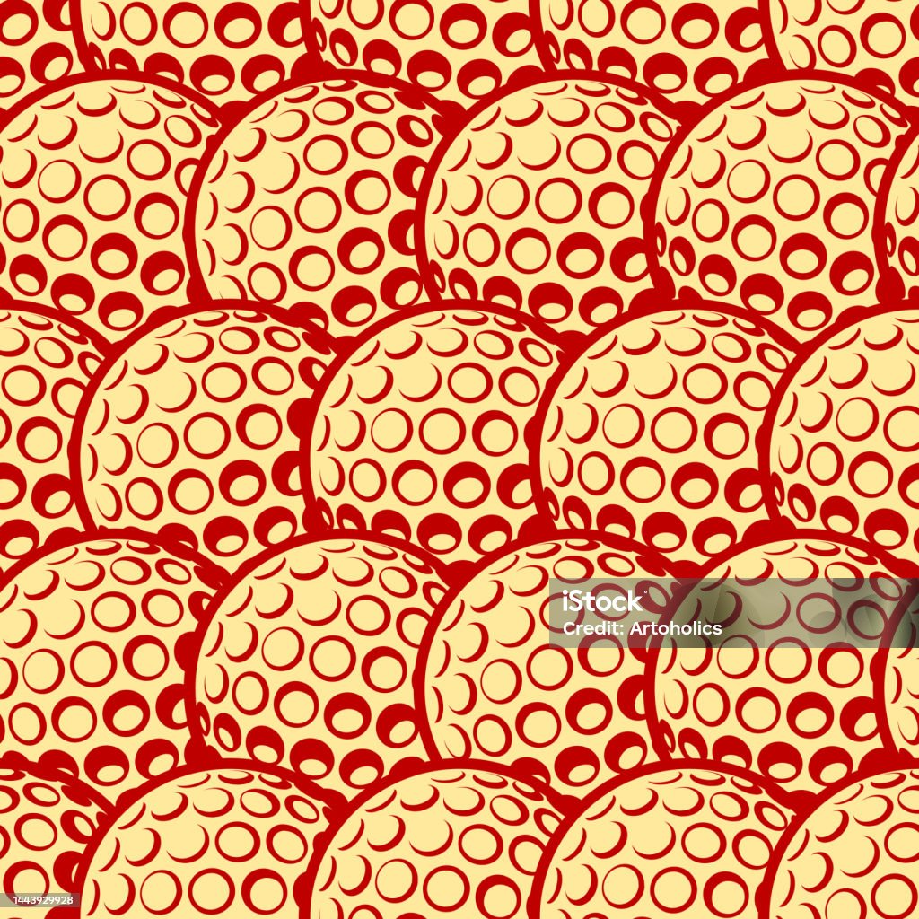 Golf Color Pattern Golf Seamless Pattern Vector Art Image Golf Balls Repeating Tile ...