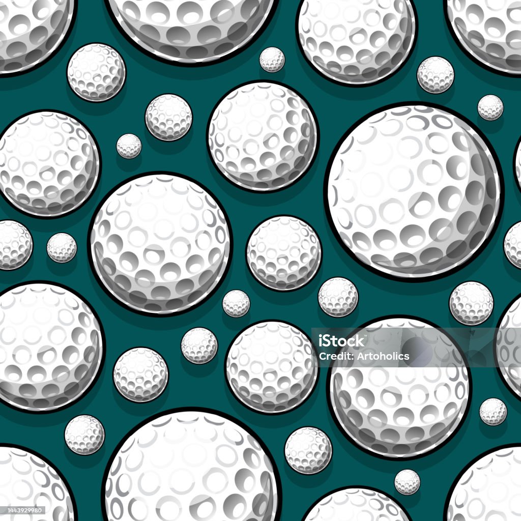 Golf Pattern Abstract Golf Wallpaper Repeating Tile Background Golf Seamless Pattern Vector ...