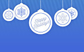 istock Happy Holidays Hanging Ornaments 1443930130
