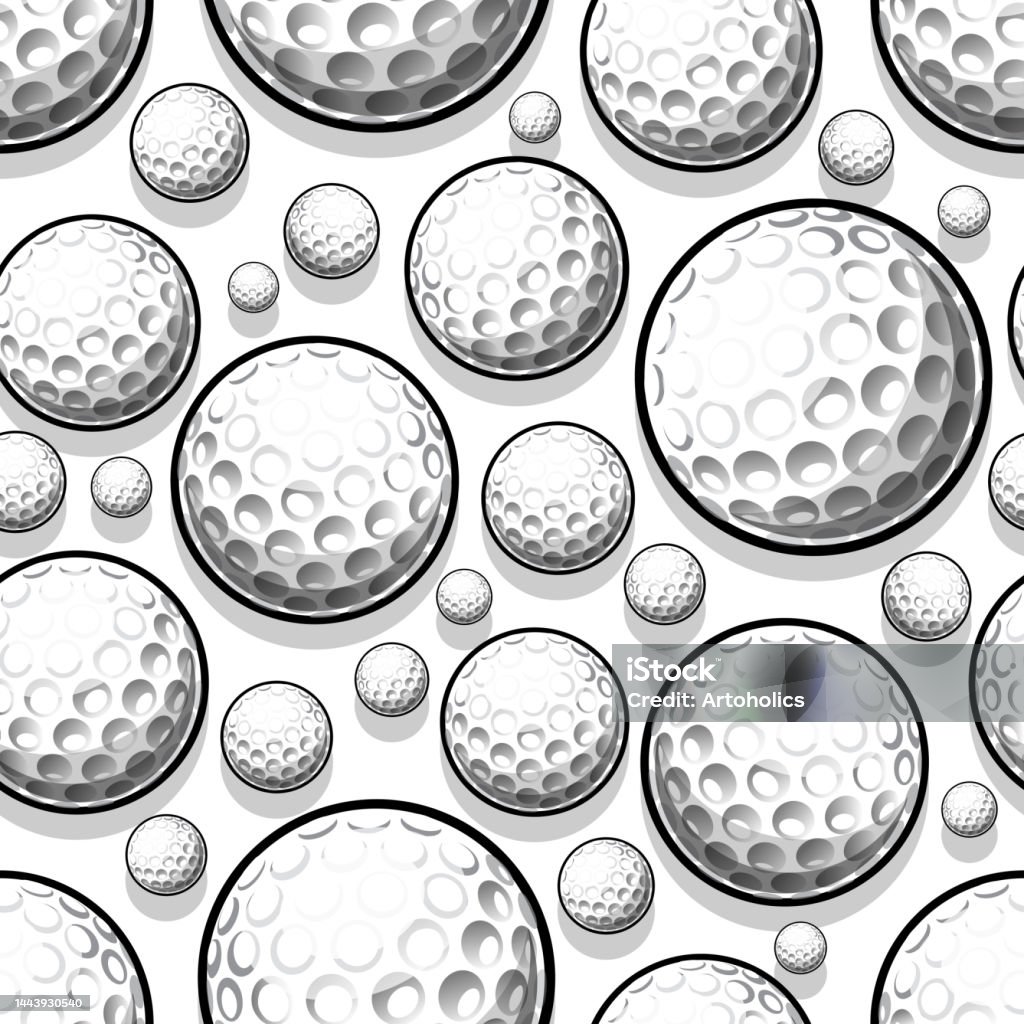 Golf Pattern Background Vector Golf Wallpaper Design Vector Image Repeating Tile Background Of Golf ...
