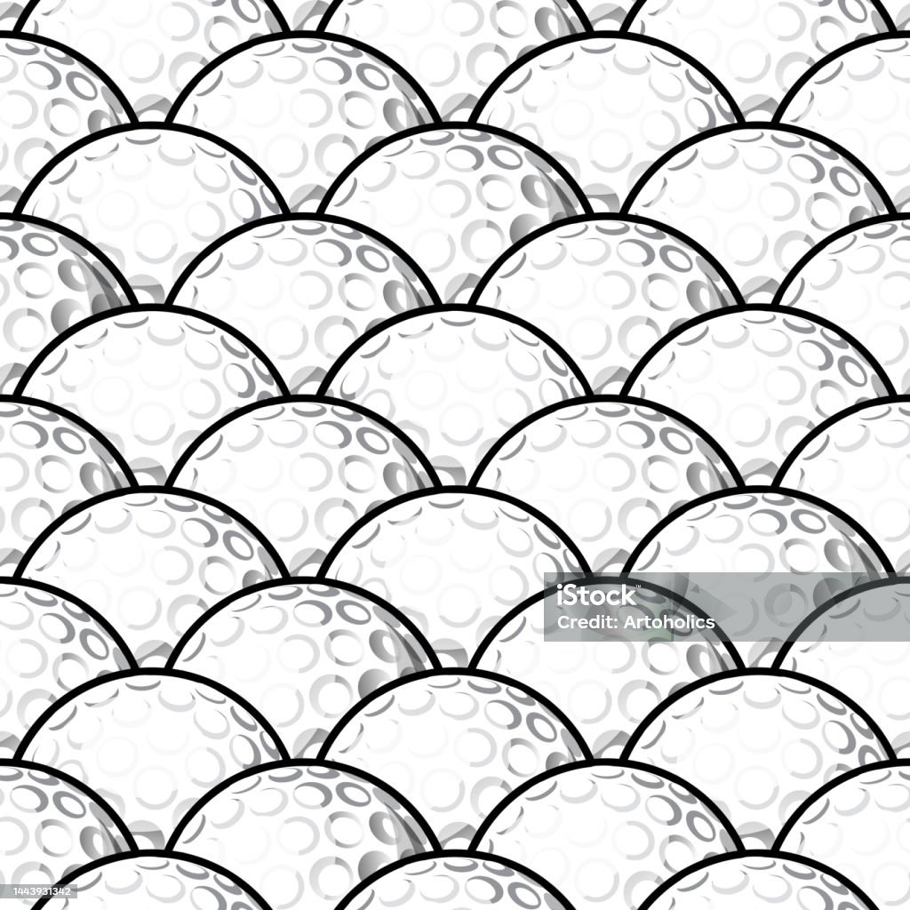 Golf Pattern Background Vector Golf Wallpaper Design Vector Image Repeating Tile Background Of Golf ...