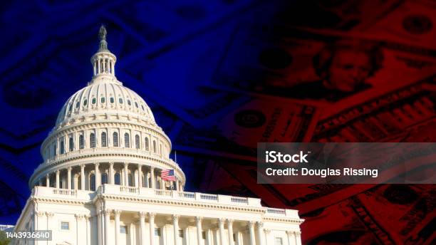 American Politics And Money Political Spending Stock Photo - Download Image Now - Architecture, Banking, Bear Market