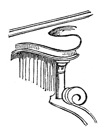 Antique engraving illustration: Armrest