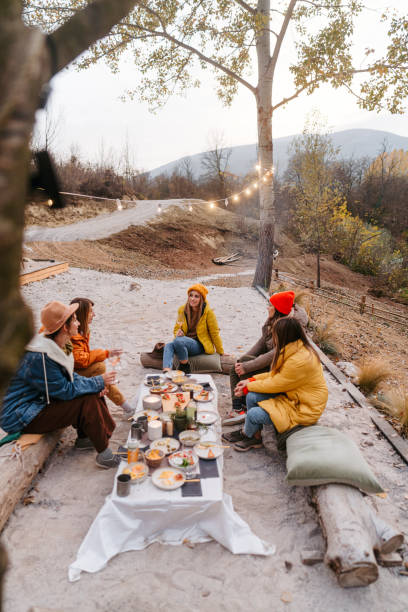 istock Having an outdoor dinner party 1443941360