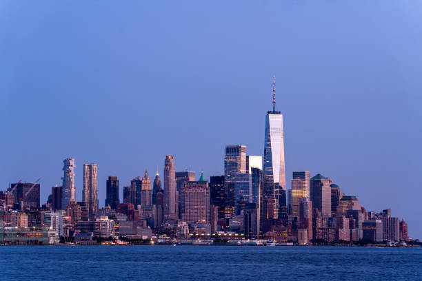 istock Lower Manhattan at Dusk - NYC Cityscape 1443946066