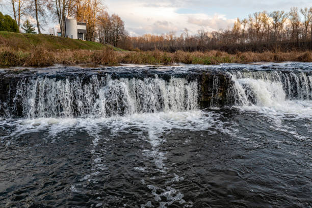 istock Venta Rapid waterfall - Ventas Rumba, the widest waterfall in Europe 1443947441