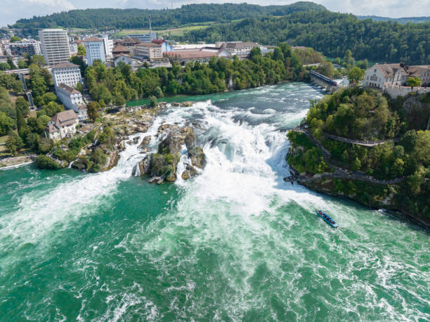 istock Rhine Falls waterfall in the river Rhine seen from above 1443947518