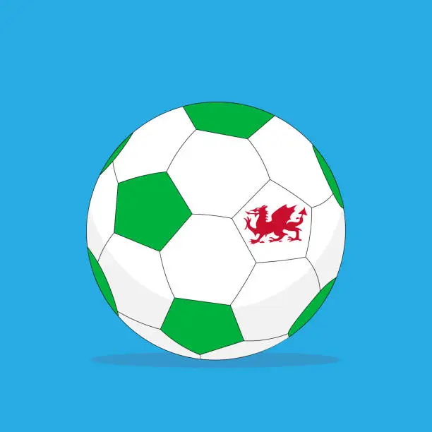 Vector illustration of Wales football