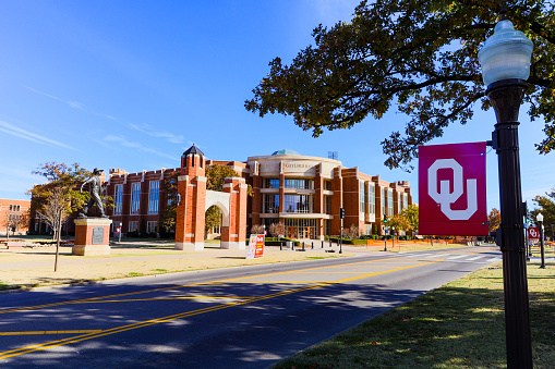 Norman, OK - November 2022: Gaylord Hall on the campus of the University of Oklahoma