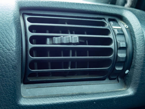 istock Close view of air vent on old car 1443951695