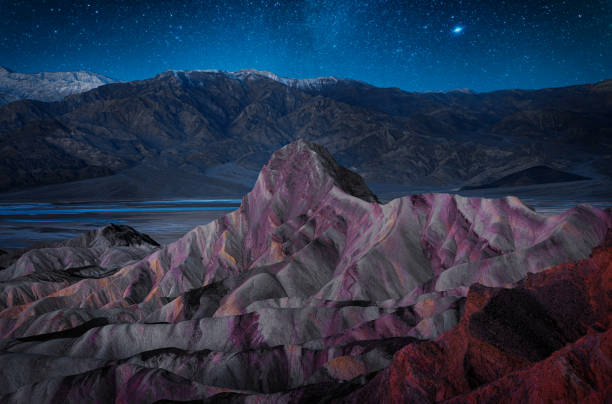 Death Valley Badlands stock photo