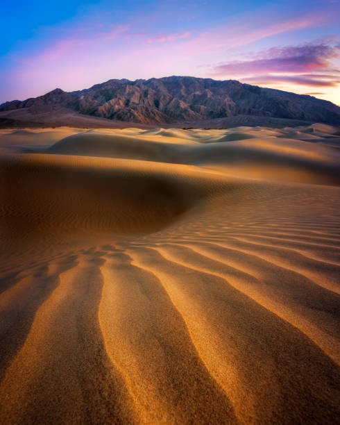 Desert Sand dunes in Death Valley National Park stock photo