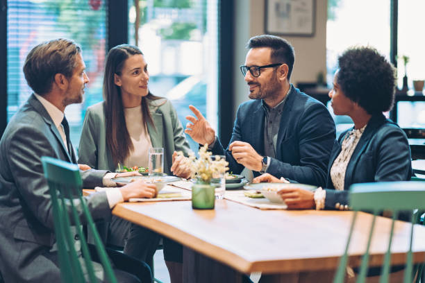 istock Business meeting in a restaurant 1443956208