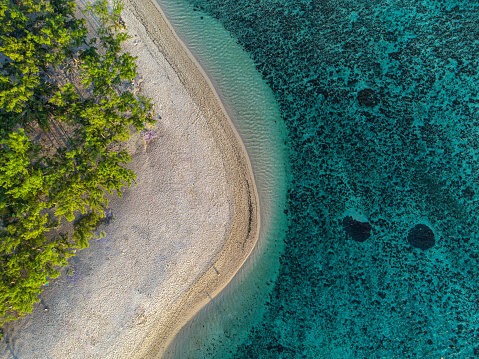 Deserted tropical island in Indian Ocean